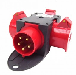 Wandverdeler LS FI Beveiliging Herrselsam Bouwstroomverdeler, 1 X 32 A, 2 X 16 A, 4 X 230 V Met LS FI Industriële Stroomverdeler Wandverdeler LS FI Beveiliging Herrselsam Bouwstroomverdeler, 1 X 32 A, 2 X 16 A, 4 X 230 V Met LS FI Industriële Stroomverdeler
